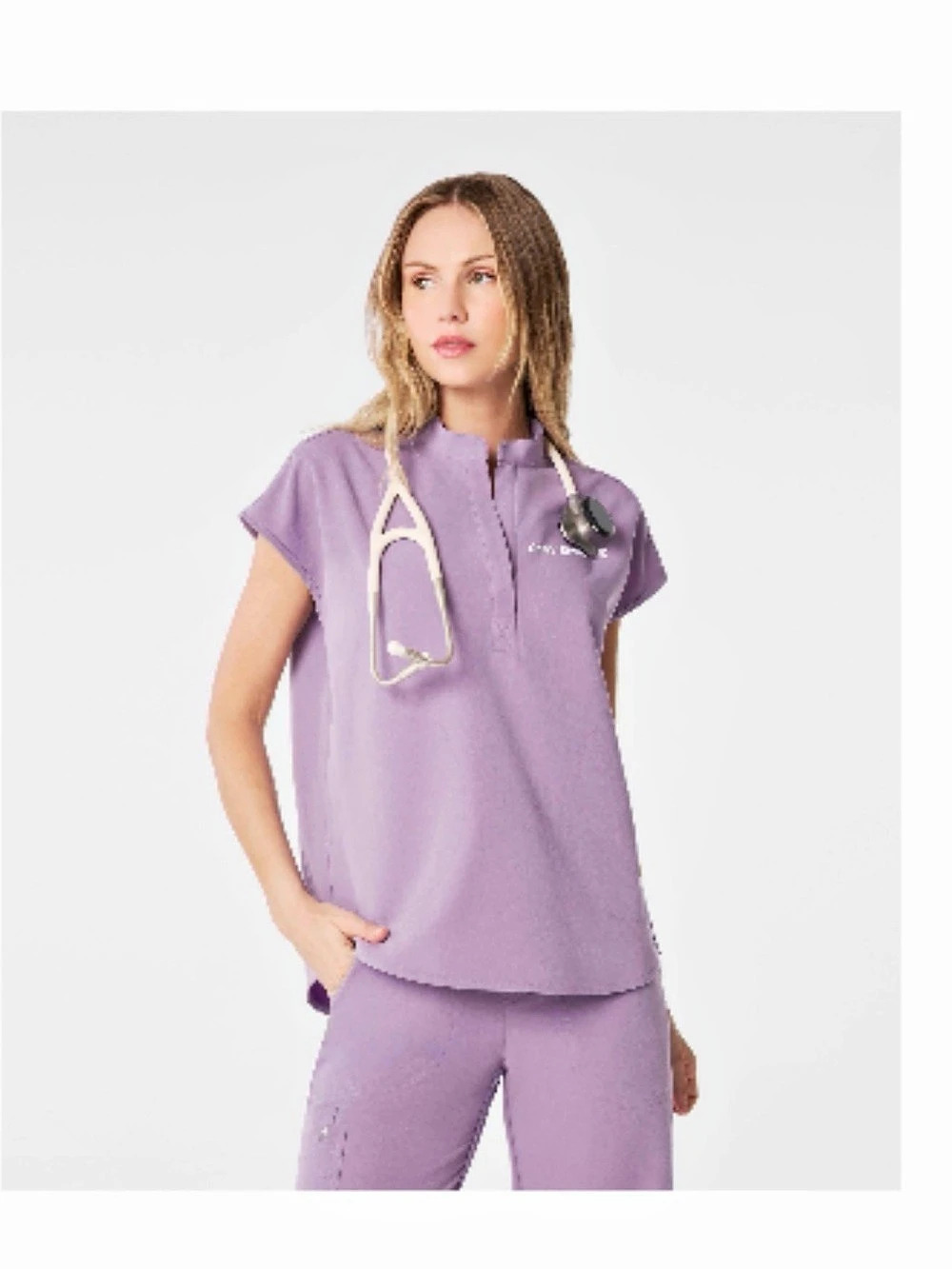 FIGS Rafaela Scrub Top Purple Haze